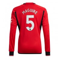 Billiga Manchester United Harry Maguire #5 Hemma fotbollskläder 2023-24 Långärmad
